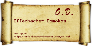 Offenbacher Domokos névjegykártya